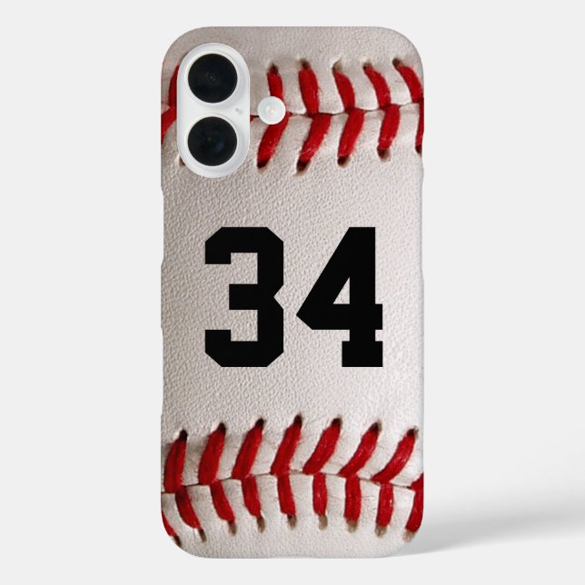 Custom Jersey Number Baseball Player Design Case-Mate iPhone Case (Back)