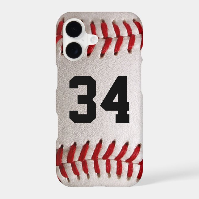 Custom Jersey Number Baseball Player Design Case-Mate iPhone Case (Back)