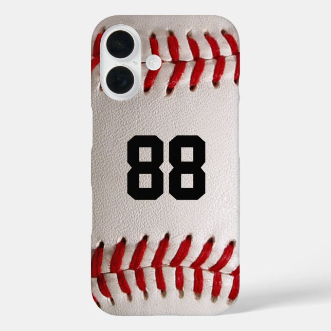 Custom Jersey Number Baseball Player Design Case-Mate iPhone Case (Back)