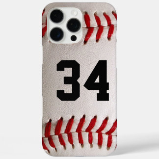 Custom Jersey Number Baseball Player Design iPhone 16 Pro Max Case