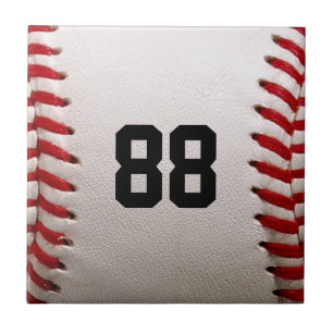 Custom Jersey Number Baseball Player Design Ceramic Tile
