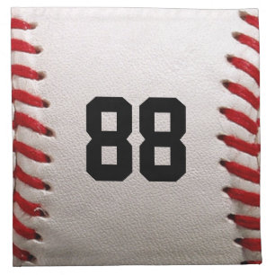 Custom Jersey Number Baseball Player Design Cloth Napkin