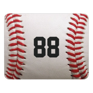 Custom Jersey Number Baseball Player Design Door Sign