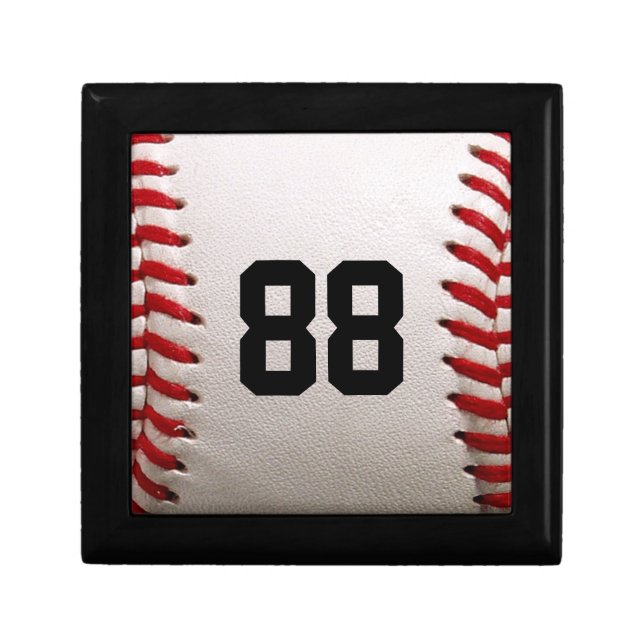 Custom Jersey Number Baseball Player Design Gift Box (Front)