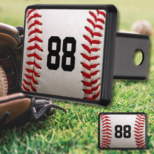Custom Jersey Number Baseball Player Design Hitch Cover