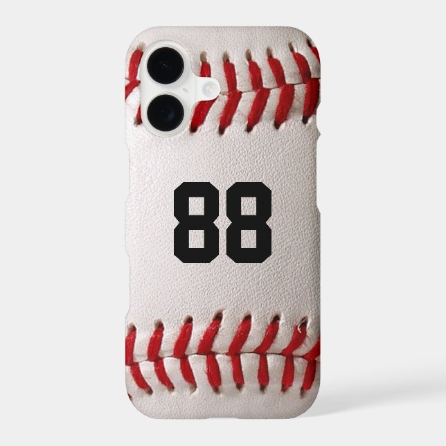Custom Jersey Number Baseball Player Design iPhone Case (Back)