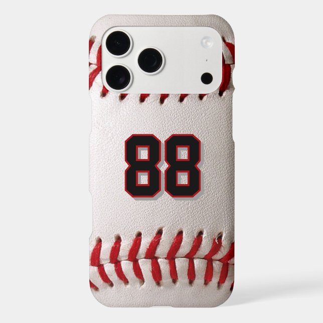 Custom Jersey Number Baseball Player Design iPhone Case (Back)