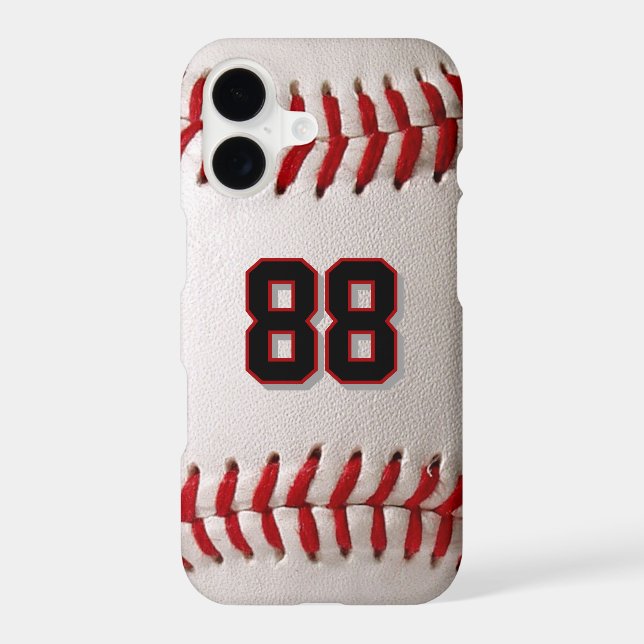 Custom Jersey Number Baseball Player Design iPhone Case (Back)