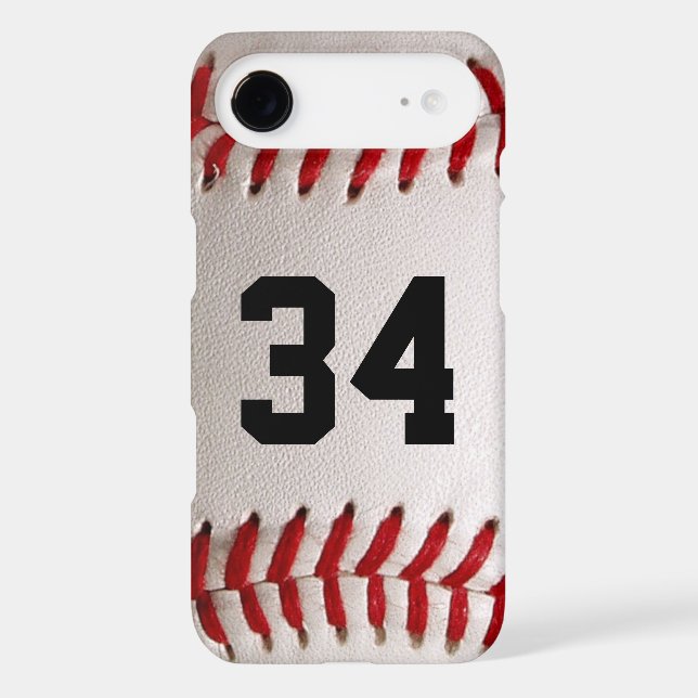 Custom Jersey Number Baseball Player Design Iphone Case (Back)