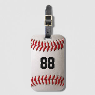 Custom Jersey Number Baseball Player Design Luggage Tag