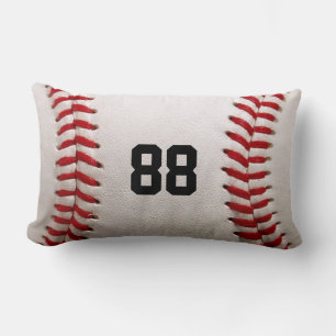 Custom Jersey Number Baseball Player Design Lumbar Pillow
