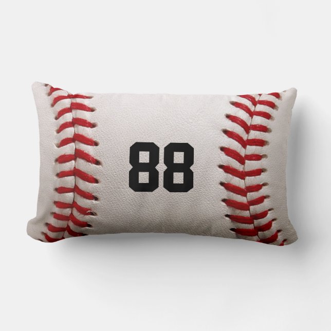 Custom Jersey Number Baseball Player Design Lumbar Pillow (Front)