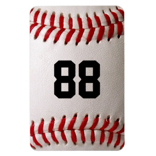 Custom Jersey Number Baseball Player Design Magnet