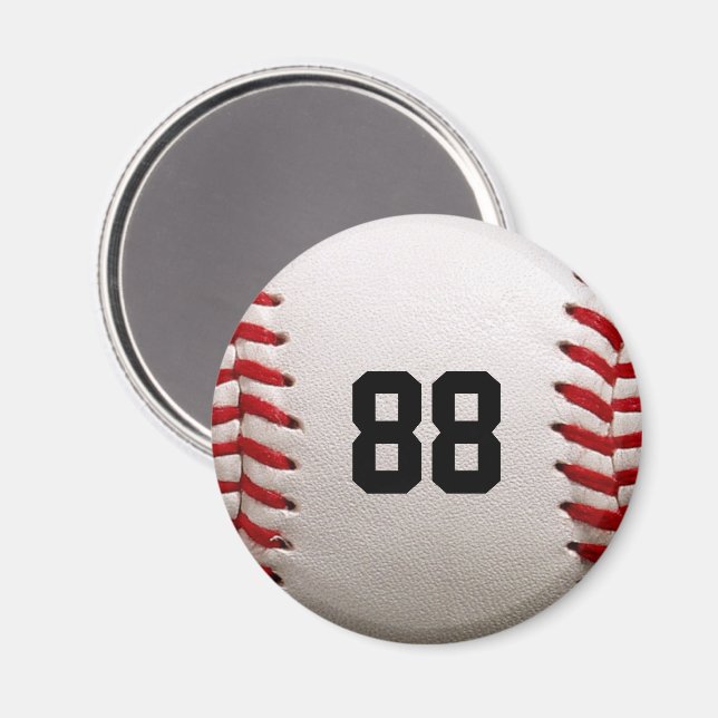 Custom Jersey Number Baseball Player Design Magnet (Front/Back)