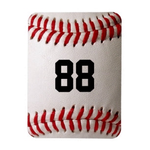 Custom Jersey Number Baseball Player Design Magnet