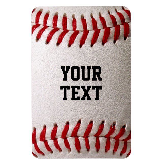 Custom Jersey Number Baseball Player Design Magnet (Vertical)