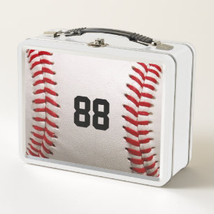 Custom Jersey Number Baseball Player Design Metal Lunch Box