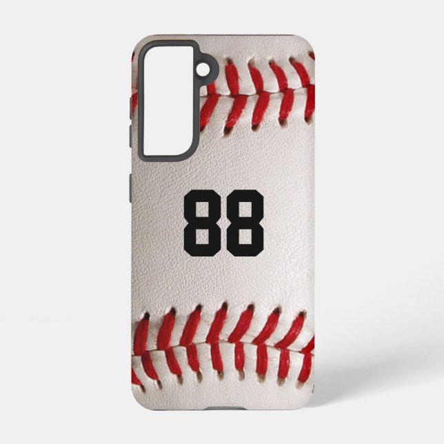 Custom Jersey Number Baseball Player Design Samsung Galaxy Case (Back)