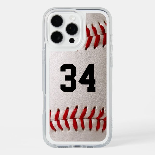 Custom Jersey Number Baseball Player Design Speck iPhone Case (Front)
