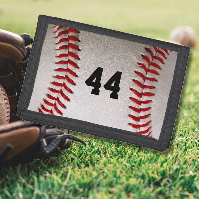Custom Jersey Number Baseball Player Design Trifold Wallet (Creator Uploaded)