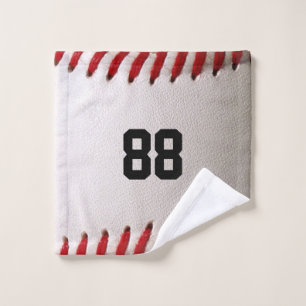 Custom Jersey Number Baseball Player Design Wash Cloth