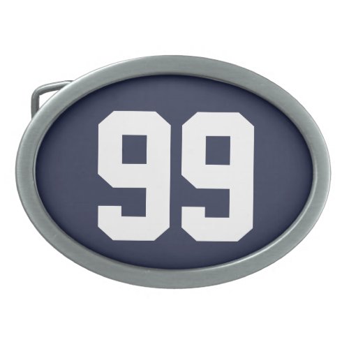 Custom jersey number belt buckle for him or her