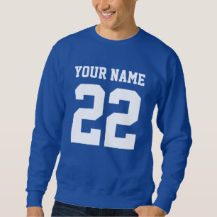 Custom jersey number football sweatshirt for men