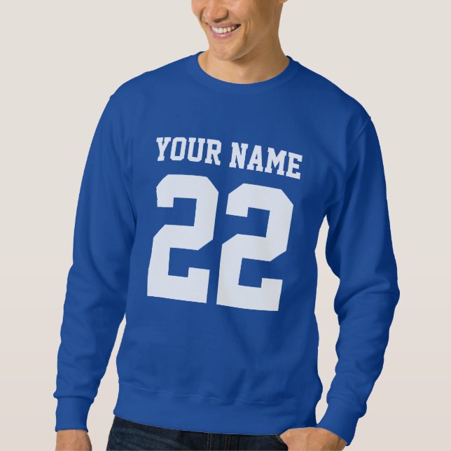 Custom jersey number football sweatshirt for men (Front)