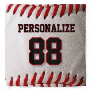 Custom Jersey Number & Name Baseball Player Design Bandana