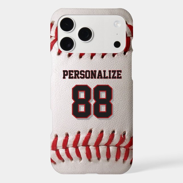 Custom Jersey Number & Name Baseball Player Design Case-Mate iPhone Case (Back)