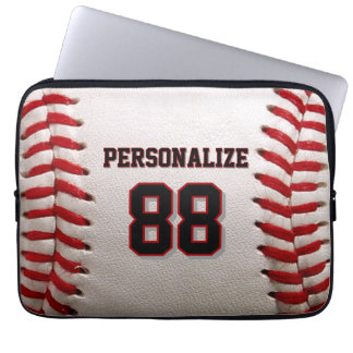 Custom Jersey Number & Name Baseball Player Design Laptop Sleeve
