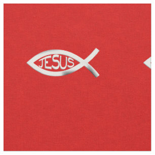 Custom Jesus Christian Fish Fabric
