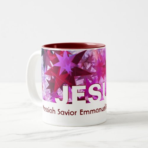 Custom JESUS Christmas Two_Tone Coffee Mug
