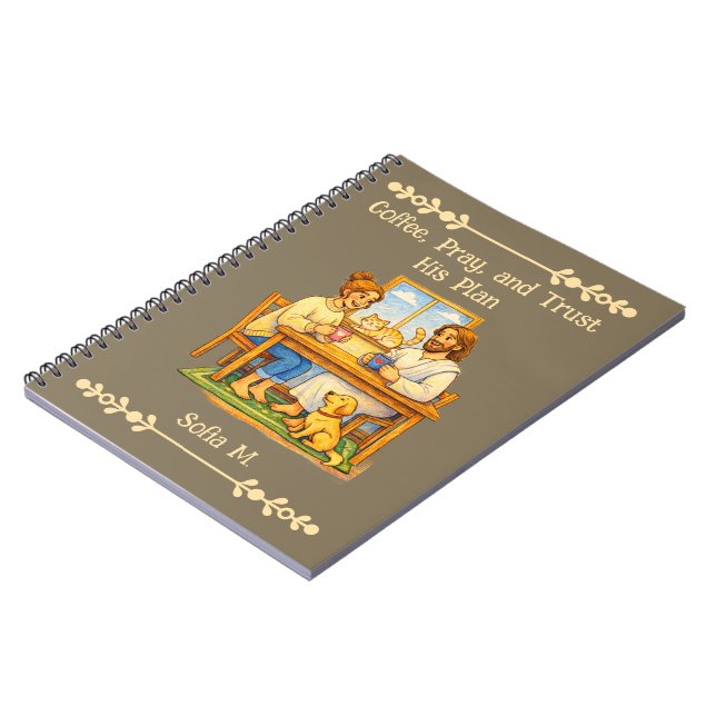 Custom Jesus & Coffee Crayon Art Prayer Journal (Left Side)