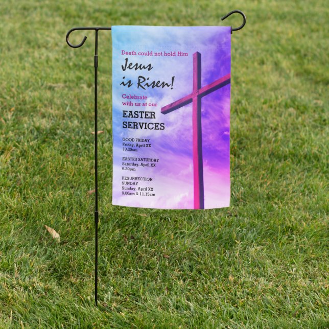 Custom JESUS IS REASON Easter Garden Flag (In SItu)