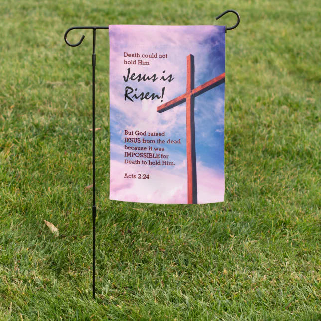 Custom JESUS IS RISEN Christian Easter Garden Flag Zazzle