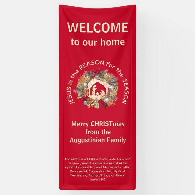 Custom JESUS IS THE REASON Christmas Banner (Vertical)