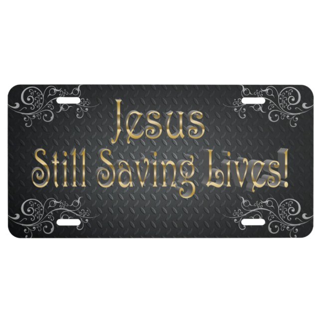 Custom Jesus License Plate (Front)