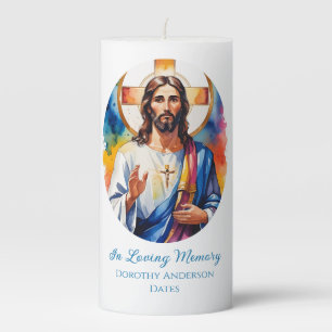 Custom Jesus Memorial Candle