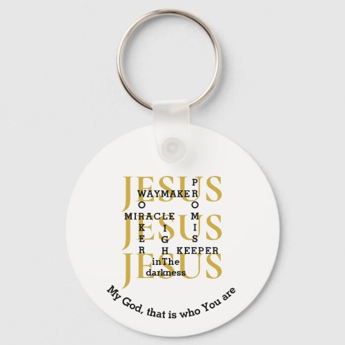 Custom JESUS Waymaker Christian Keychain
