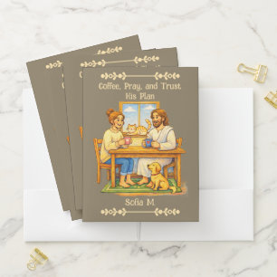 Custom Jesus & Woman Coffee Folder