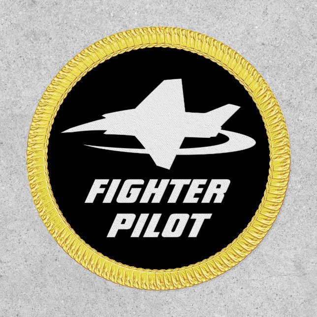 Custom jet fighter pilot aviation patch for kids (Front)
