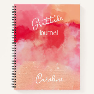 Custom Jewel tone - Reds Abstract Gratitude Notebook