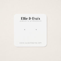 Custom Jewelry Display Card in Clean Modern Design