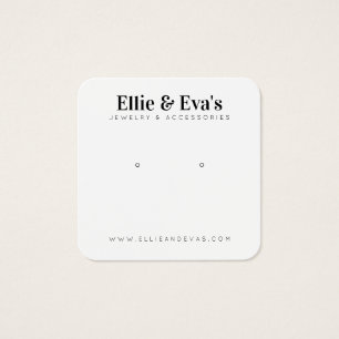 Custom Jewelry Display Card in Clean Modern Design