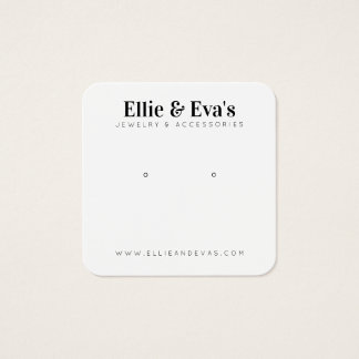 Custom Jewelry Display Card in Clean Modern Design