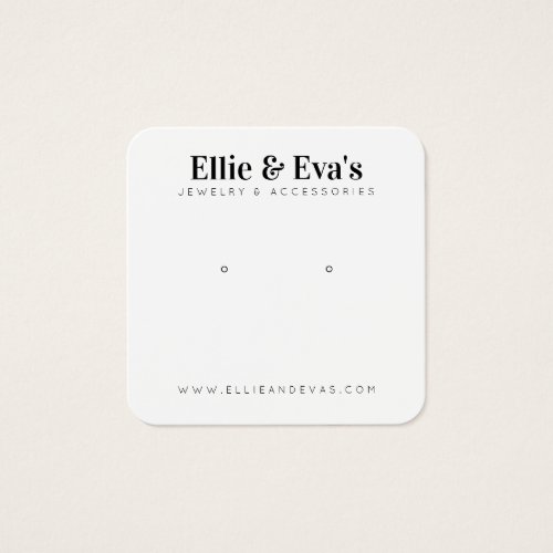Jewelry Display Card Template , Editable Earring Card, Custom