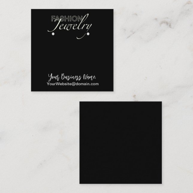 Custom Jewelry Earring Display Cards (Front/Back)