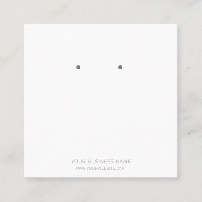 Custom Jewelry Earring Display Cards (Front)