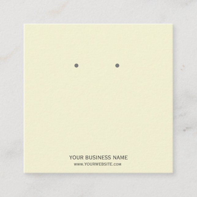 Custom Jewelry Earring Display Cards (Front)